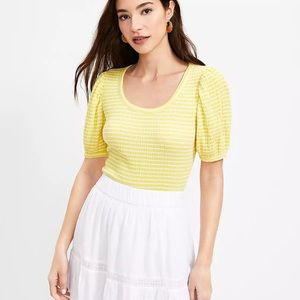 Loft crinkled short sleeve blouse